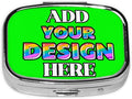 Custom Pill Box, Medicine Pill Organizer Case Container Travel Pill Holder Vitamin for Purse Med Wallet Portable Mini Pastillero Square, Lime, Personalized Gifts,