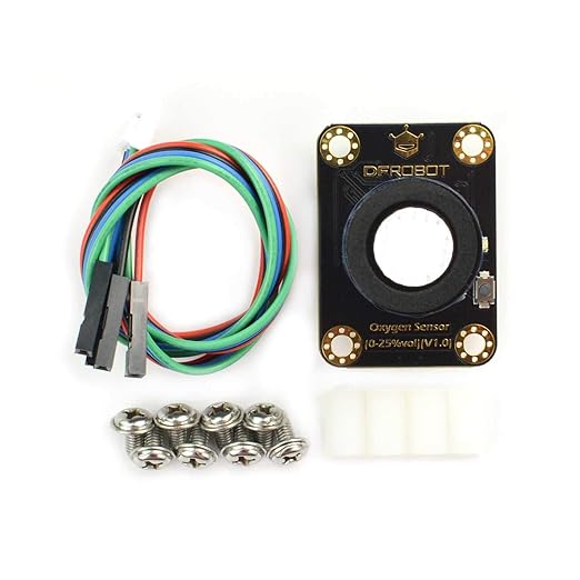 Gravity: I2C Electrochemical Oxygen (O2) Sensor Module | 0-25% Vol Range | Plug & Play Digital Gas Detector | No Soldering | 3.3V-5.5V for Arduino, ESP32, Raspberry Pi | IoT & Air Quality Monitoring