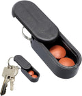 Micro Magnetic Keychain Pill Holder - Compact, Durable, Lightweight with Sleek Minimalist Design - Secure, Discrete, Portable Pill Holder Keychain for Everyday Use (Midnight)