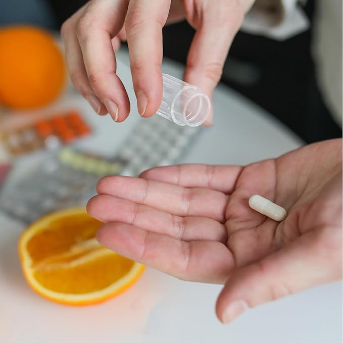 20Pcs Mini Plastic Pill Bottles with Secure Caps Clear Travel Vials for Pills Capsules Medicine Storage and Small Item Organizer