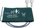 NIBP Cuff with BP18 Connectors for Large Adult, 33-47 cm Reusable Dual Tube Nylon Replacement BP Cuff with Inner Airbag for Blood Pressure Monitor Machine