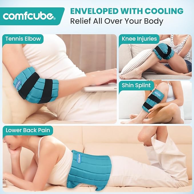 Ice Pack for Knee Pain Relief, 2 Hours Long Lasting Cold Pack for Knee Injuries, Cold Therapy Flexible Ice Pack Wrap for Knee Replacement Surgery, Swelling, ACL, Meniscus Tear