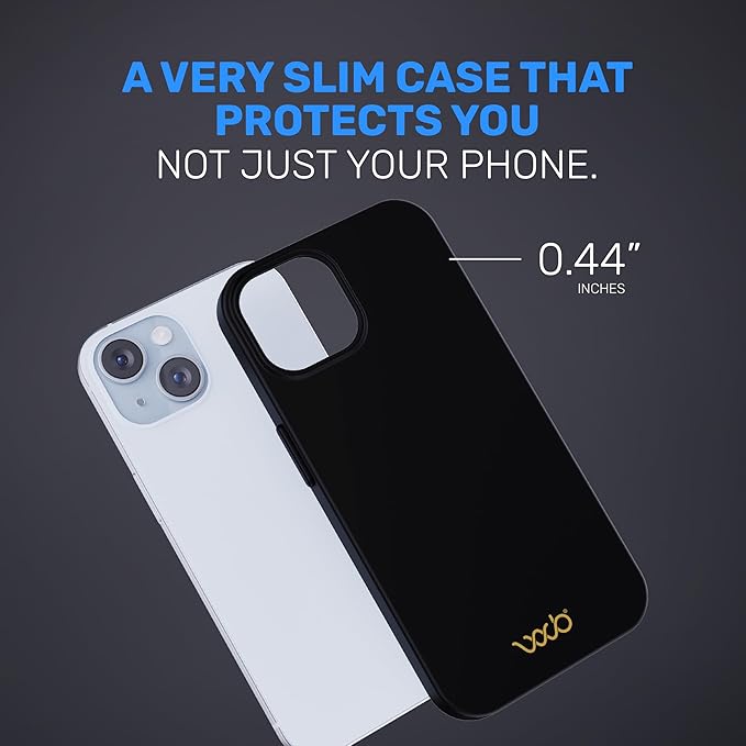 WAVEBLOCK EMF Protection Silicone iPhone Case Compatible with iPhone 15, Radiation Blocker, 5G Shield Reduction, Lightweight, USA Patented and Tested in FCC Lab, Black