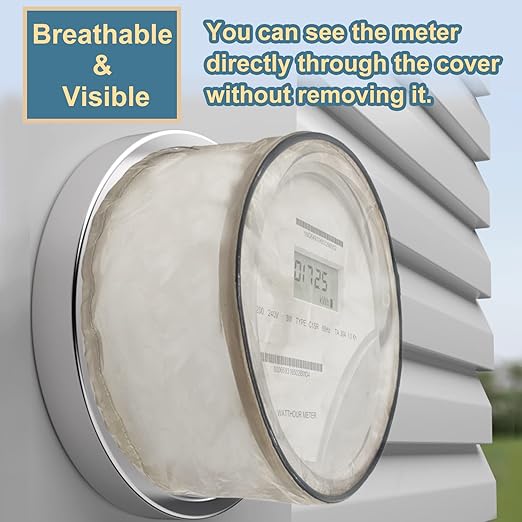 Smart Meter Cover,Electric Meter Cover Shield, Farday Cage Protection RF Shield Guard Block 5G with Adjustable Bottom Meter Cover