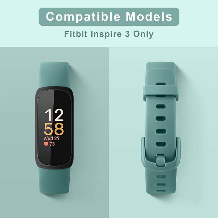 AK Band Compatible with Fitbit Inspire 3 Bands for Women Men, Adjustable Replacement Sport Wristbands Straps for Fitbit Inspire 3 Fitness Tracker