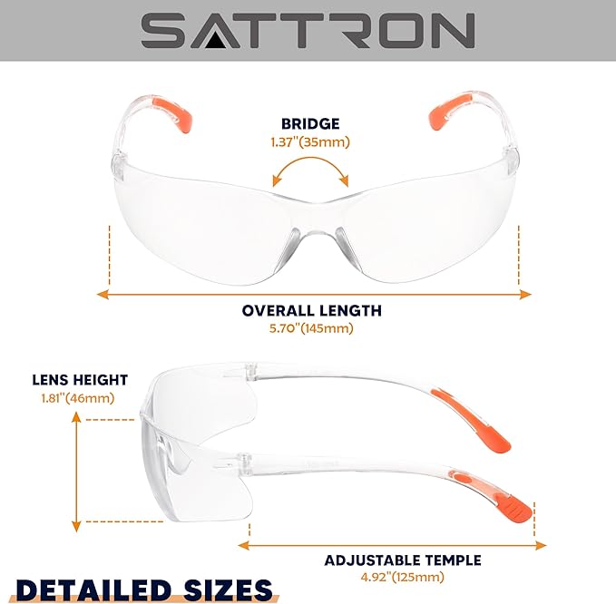 24 Pack Clear Safety Glasses, UV Protection Protective Eyewear for Men Women, ANSI Z87.1 Scratch & Impact Resistant Eye Protection, Ideal for Construction, Sports, Lab, Shooting