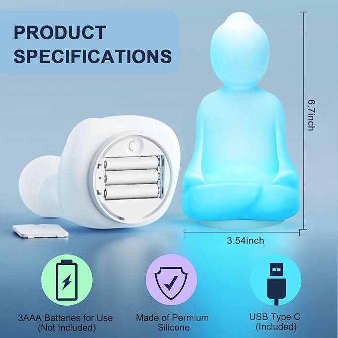Lalifebuss Mindfulness 'Breathing Yoga', 4-7-8 Guided Visual Meditation Breathing Light, Calm Your Mind for Stress & Anxiety Relief/Learn Deep Breathing for Adults Kids Social Emotional Learning