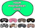 AMAPARK Custom Eye Mask for Sleeping Personalized with Picture Text Logo Sleep Masks Gift for Wedding Anniversary Party Favor, Spring Green