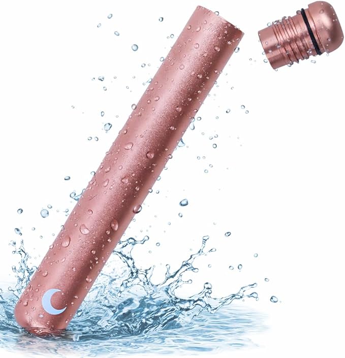 Brando Moon Small Metal Pill Container Tube – Durable Compact Pocket Pill Case 4.5” – Water-Resistant, Travel-Ready Design for Medications, Vitamins & Small Items – Lightweight Easy to Carry