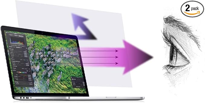 Premium Anti Blue Light Screen Protector (2 Pack) Compatible with MacBook Air 11 inch Model Number A1370 & A1465. Filter Out Blue Light and Relieve Computer Eye Strain to Help You Sleep Better