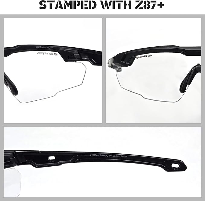 HTS HUNTERSKY Ballistic Tactical Shooting Glasses ANSI Z87+ UV400 Protective Eyewear