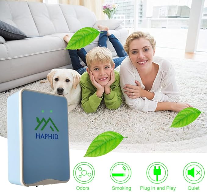 Ionizer Air Purifier/Plug In Air Purifier [2026 Upgraded] with Ion Technology, Cat Litter Deodorizer Odor Eliminator for Purifying Pet Odors, Various Smell, Etc(Blue,6-Pack)