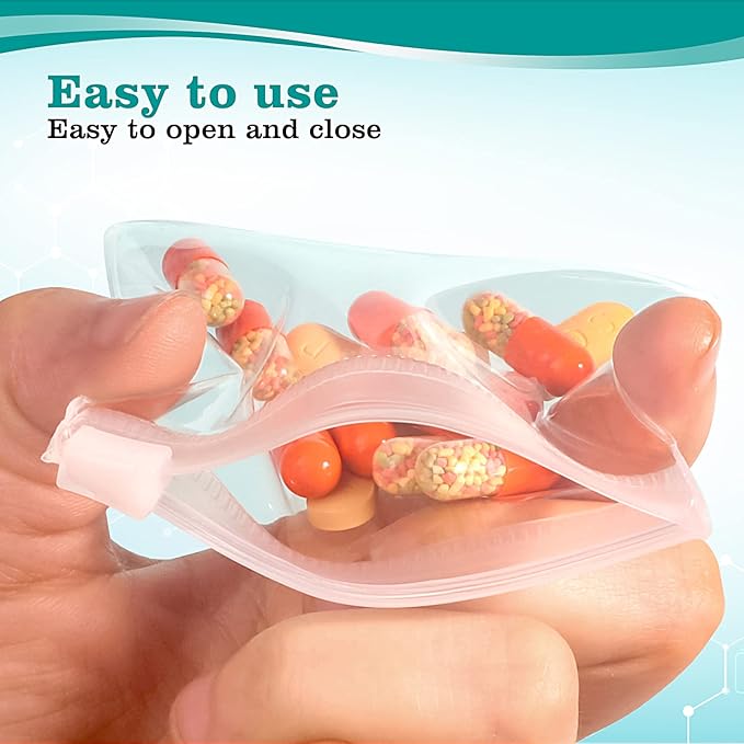 36 Packs Pill Pouch Bags BPA Free Pill Bags 12mil 3 x 2.75 Inch Transparent Small Zip Reusable Drug Bags Seal Zipper Pill Pouches for Travel Medicine Organizer, Jewelry, Small Craft Pieces