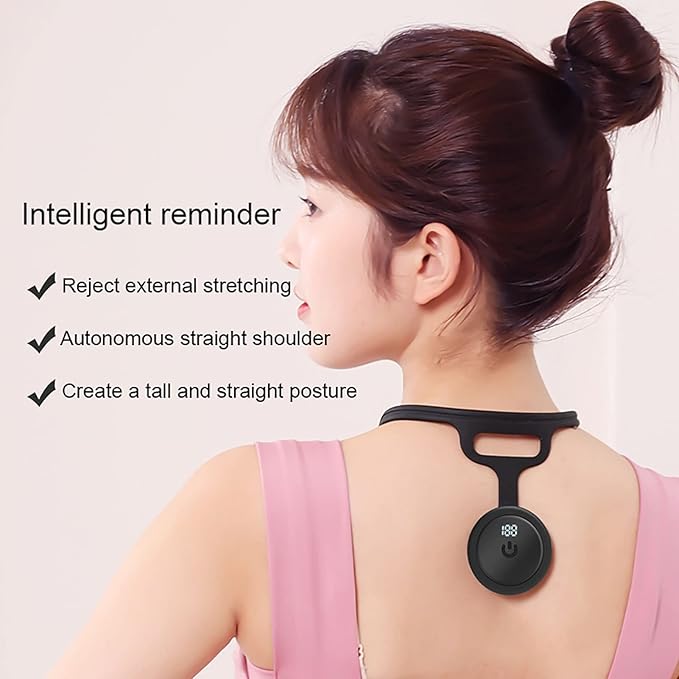 Smart Posture Correction Scientific Back Posture Training Monitoring Posture Corrector Back Straightener Corrector for Adult,Black