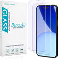 HPTech (2 Pack) Screen Protector Designed for iPhone 14 Pro Max 6.7-inch Anti Blue Light Tempered Glass Film, Easy to Install, Bubble Free