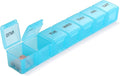 Pill Organizer XL Extra Large Weekly and Daily Pill Cases for Pills/Vitamin/Fish Oil/Supplements (Light Blue)
