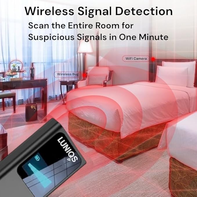 Hidden Camera Detectors -2026- Hidden Bug and Camera Detector & Spy Camera Finder, GPS Tracker Detector, RF Detector & Bug Detector (Laser + LCD Screen) for Travel, Home & Office Security