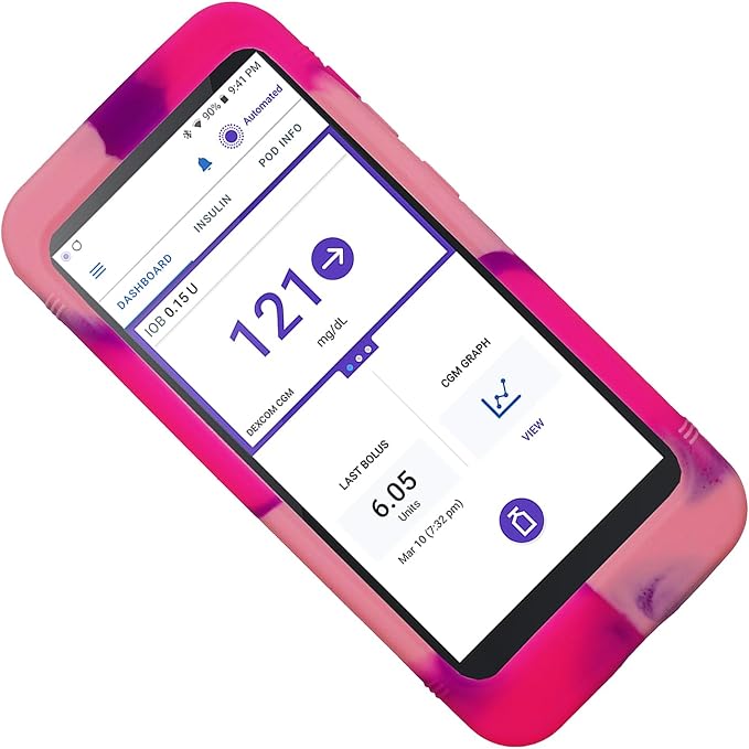Mix Silicone Case for Omnipod 5 Receiver (Continuous Glucose Monitoring) (Mix-PPPPPK)