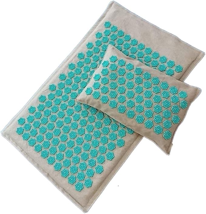 Back Massage Mat With Pillow Set-pain Acupuncture mat Massage Stress Relief Back Neck Acupuncture Can be Use By Both Men and Women