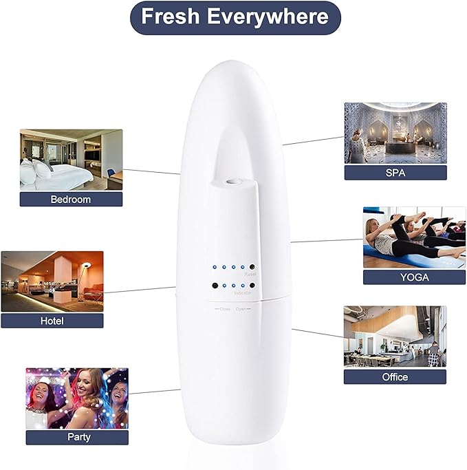 Di’Aroma Plug in Waterless Essential Oil Diffuser, Cold Air Nebulizing Scent Diffuser Machine, Air Freshener & Aromatherapy Diffuser for Home, Office & Spa, Up to 500 Sq Ft Each (3 Pack of White)
