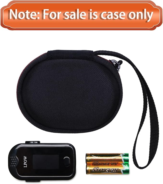 Black Pulse Oximeter Case for Zacurate, Innovo, Vibeat, iHealth, Santamedical, Children Fingertip Pulse Oximeter Blood Oxygen Saturation Monitor (Case Only)
