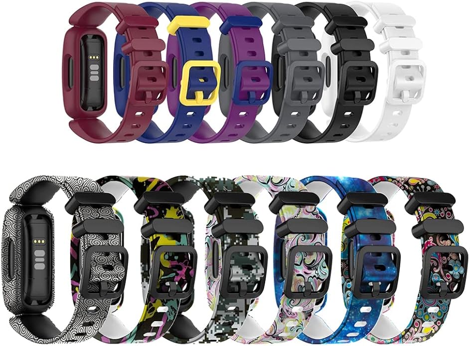 FitTurn Cute Pattern bands Compatible with Fitbit Ace 3 Activity Tracker, Replacement Adjustable Silicone Sport Strap Wristbands Accessories for Ace 3 Tracker