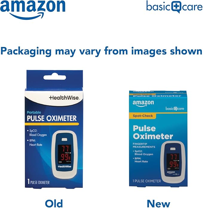 Amazon Basic Care Pulse Oximeter (Previously Healthwise)