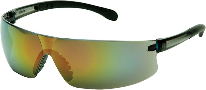 Pyramex Provoq Safety Eyewear Blue Mirror Lens Black Temples