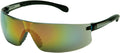 Pyramex Provoq Safety Eyewear Blue Mirror Lens Black Temples