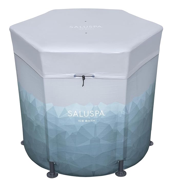Bestway SaluSpa Glacial Dip Cold Plunge Recovery Ice Bath Pod 1-Person (35.5" x 31.5") | Round Cold Plunge Tub