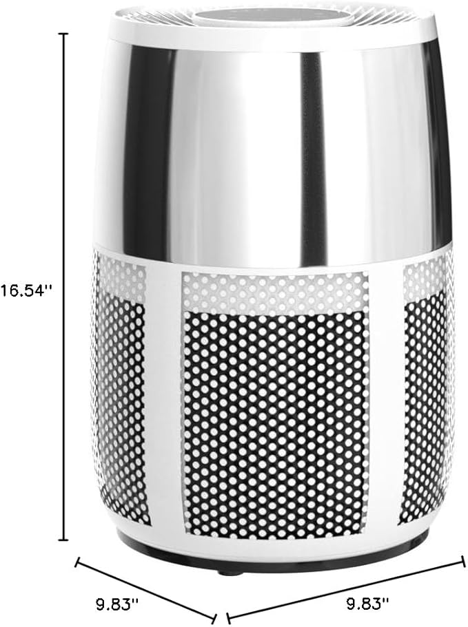 Instant HEPA Quiet Air Purifier, From the Makers of Instant Pot with Plasma Ion Technology for Rooms up to 630ft2; removes 99% of Dust, Smoke, Odors, Pollen & Pet Hair, for Bedrooms & Offices, Pearl