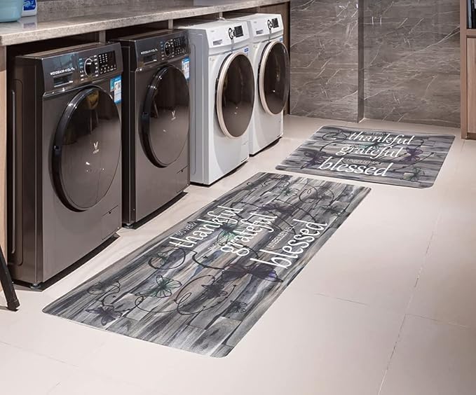 Kitchen Mat, Anti-Fatigue Mats Kitchen, Cushioned Kitchen Runner Rug, PVC Ergonomic Comfort Standing mats, Water Proof Non Slip Kitchen Floor Rugs, for Kitchen Home, Sink