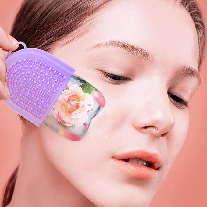 Baluue Face Ice Roller 5.11 Inch Skin Ice Roller Massage Tool for Puffiness Reduction Pain Relief Cooling Therapy and Facial Beauty Care at Home or Travel