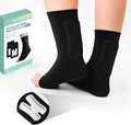 Welnove Achilles Tendonitis Heel Protector Sleeves H-Shape Achilles Tendon Support Compression Gel Padded Sleeve Socks for Cushion of Bursitis, Tendonitis, Tenderness, Dry Cracked - Black,Regular