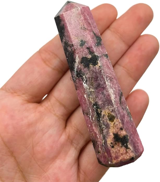 WholesaleGemShop 3 Inch Gemstones Obelisk Tower Jumbo Facet Aura Rock Crystal Natural Polished Earth Wand Spirit