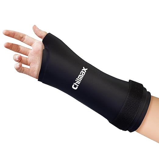 Wrist Ice Pack Wrap for Hand, Thumb & Arm with Extended Coverage, Carpal Tunnel Cooling Sleeve for Better Putting On & Off, Cold Gloves Reusable