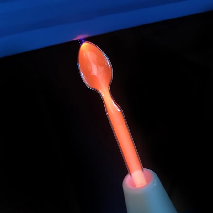 Electrode Wand Glass Tube Handheld Spare Parts for Hi Frequency Instrument Elitzia ETJX006AS (Orange Spoon)