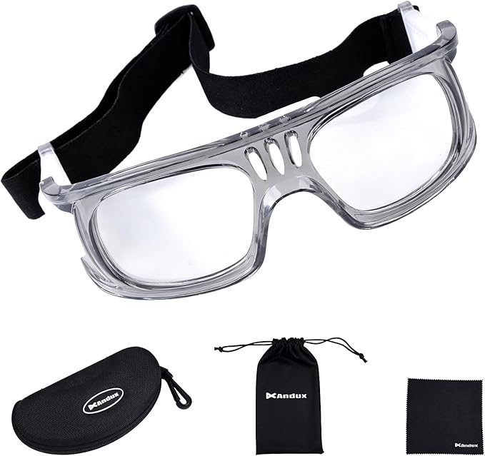 Andux Unisex Sports Glasses Anti Fog Goggles for Basketball Dribbling, Lacrosse, Eye Training LQYJ-01