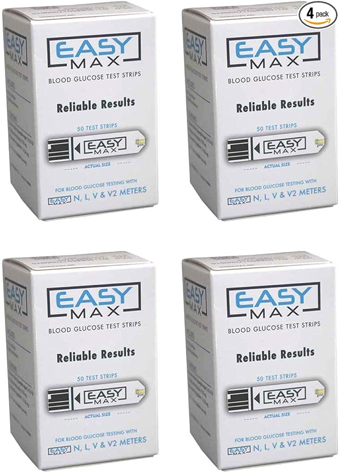 EasyMax Test Strips 200 count- 4 boxes of 50