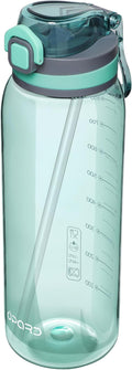Opard Peak 1000 ml/32 oz Water Bottle with Straw Cap, BPA-Free, Leak Proof Flip Top Bottle