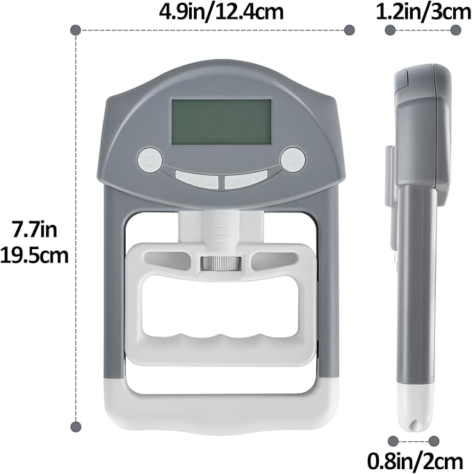 Hand Grip Strength Tester, 220Lbs/99Kgs Hand Grip Dynamometer with LCD Display, Electronic Handgrip Testing for Sports, School, and Home Use