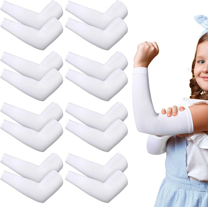 Eurzom 8 Pairs Eczema Sleeve for Kids Toddler Elastic Arm Sleeves Soft and Does Not Hurt the Skin UV Protection
