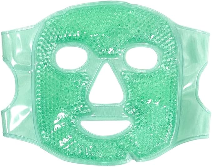 Reusable Hot & Cold Face & Eye Gel Mask – Relaxing Ice Mask with Plush Velvet Fabric, Fragrance-Free Skincare for Home Spa & Beauty Care