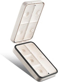 Travel Pill Organizer,Travel Pill Case,Moisture-Proof Pill Case,Portable Pill Box for Travel,Cute Pill Container,Medicine Pill Organizer for Vitamin,Fish Oils,Supplements