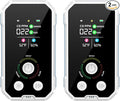 Carbon Monoxide Detectors Plug in 5-in-1 Natural Gas & Smoke Alarm with LCD Display, Monitors CO, Gas, Smoke, Temp & Humidity, Portable CO Detector Backup Battery for Home/RV/Office 2-PCS