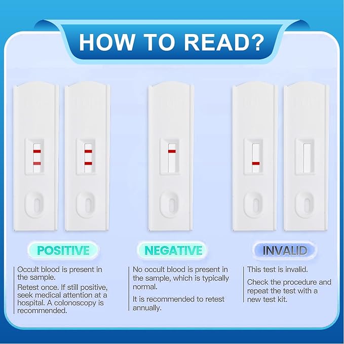 2 Test Colorectal Cancer Screening (FOB) Test Kit - Easy-to-Use at-Home Fecal Occult Blood Test for Early Detection - Convenient and Reliable Colorectal Cancer Screening Tool
