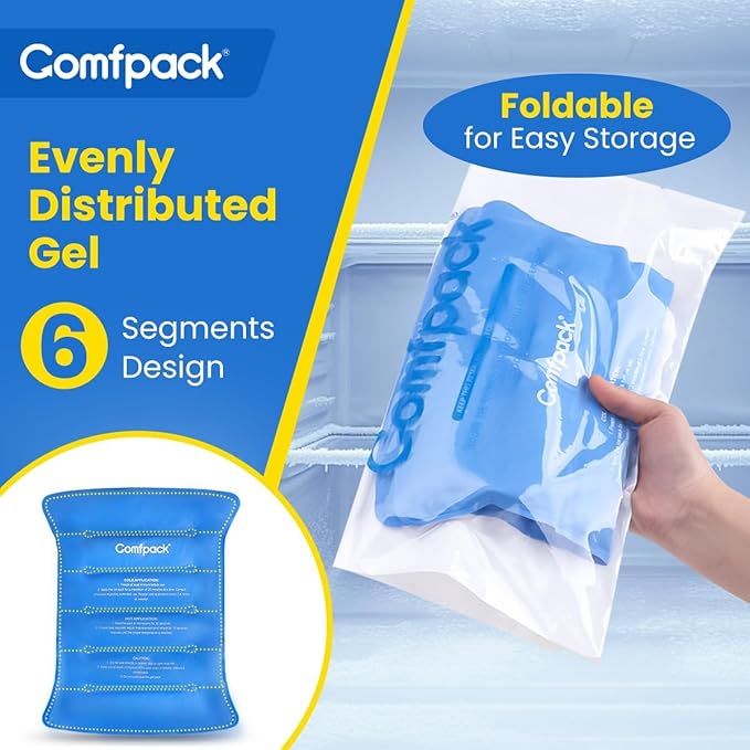 Ice Pack for Hip Replacement Surgery, Hip Brace with Hot Cold Gel Pack, Hip Replacement Kit, Compression Ice Pack Wrap for Sciatica, Bursitis, Hip Flexor Pain, Hamstring