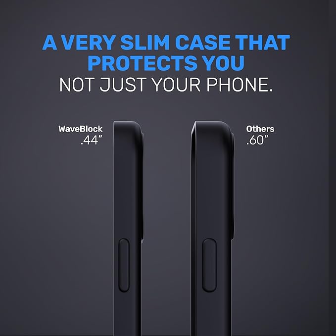 WAVEBLOCK EMF Protection Silicone iPhone Case Compatible with iPhone 17 Pro, Radiation Blocker, 5G Shield Reduction, Lightweight, USA Patented and Tested in FCC Lab, Stone
