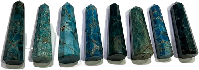 WholesaleGemShop 3 Inch Gemstones Obelisk Tower Jumbo Facet Aura Rock Crystal Natural Polished Earth Wand Spirit