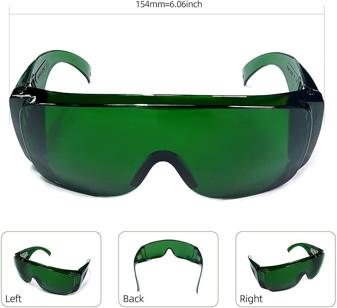 Laser Safety Glasses, OD3+ Eye Protection Goggles 200-450nm 800-2000nm for UV/IR/Green/Blue Laser Engraving Machine & Hair Removal